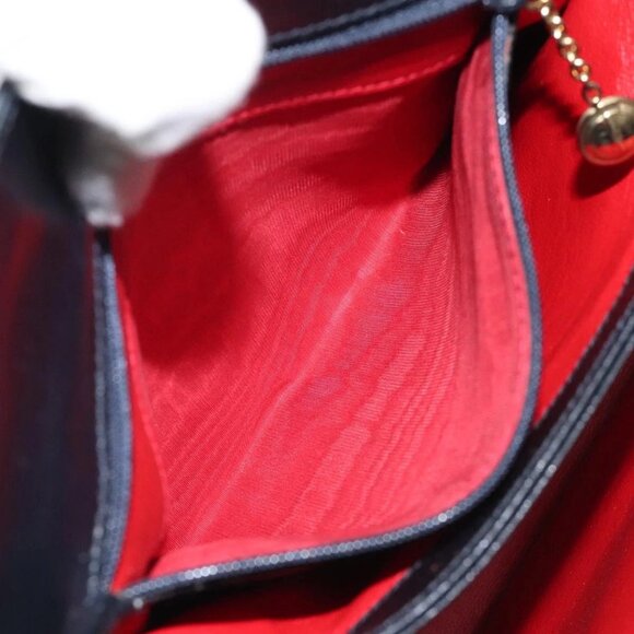 GUCCI Hand Bag Leather Navy Gold 000 1448 1269 Auth am8346 - Picture 14 of 14